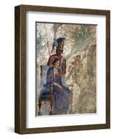 Fresco of Venus Seduced By Mars With Cupid and Maid, House of Punished Love From Pompeii-null-Framed Photographic Print