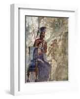 Fresco of Venus Seduced By Mars With Cupid and Maid, House of Punished Love From Pompeii-null-Framed Photographic Print