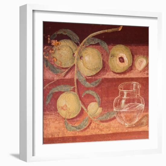 Fresco of Water Pot and Fruit in Pompeii Kitchen-Gustavo Tomsich-Framed Giclee Print