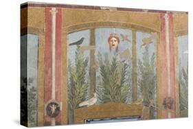 Fresco Painting from House of the Gold Bracelets in Pompeii-null-Stretched Canvas