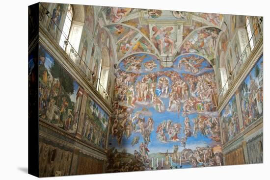 Fresco Paintings by Michelangelo in the Sistine Chapel-null-Stretched Canvas