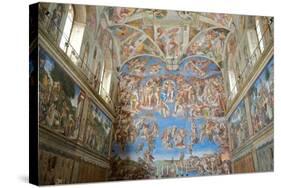 Fresco Paintings by Michelangelo in the Sistine Chapel-null-Stretched Canvas