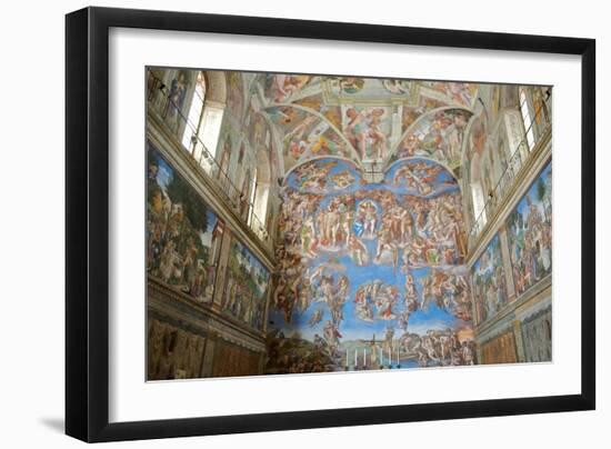 Fresco Paintings by Michelangelo in the Sistine Chapel-null-Framed Giclee Print