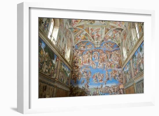 Fresco Paintings by Michelangelo in the Sistine Chapel-null-Framed Giclee Print