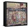 Fresco (reconstruction) of Ladies of Minoan Royal Court, Knossos, Greece, c20th century-Unknown-Framed Stretched Canvas