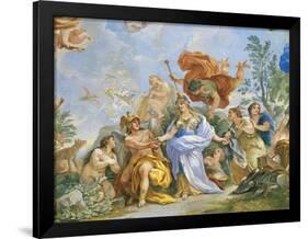 Fresco with Apotheosis of Medici Family-Luca Giordano-Framed Giclee Print
