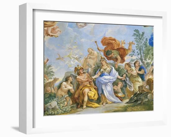 Fresco with Apotheosis of Medici Family-Luca Giordano-Framed Giclee Print