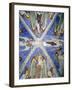 Frescoed Stone Cross-null-Framed Giclee Print