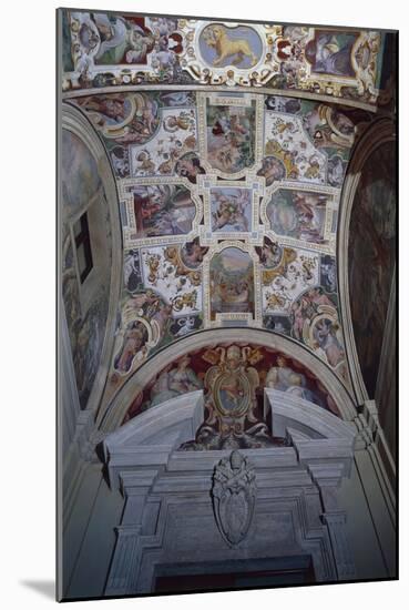 Frescoed Vaulted Ceiling of an Hall, Lateran Palace, Italy, Lazio Region, Rome-null-Mounted Giclee Print