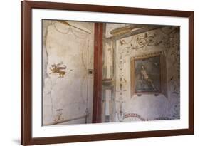 Frescoes, Casa Dell'Ara Massima, Roman Ruins of Pompeii, Campania, Italy-Eleanor Scriven-Framed Photographic Print