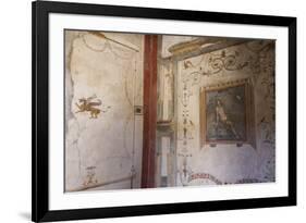 Frescoes, Casa Dell'Ara Massima, Roman Ruins of Pompeii, Campania, Italy-Eleanor Scriven-Framed Photographic Print