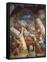 Frescoes in Chamber of Giants-Giulio Romano-Framed Stretched Canvas