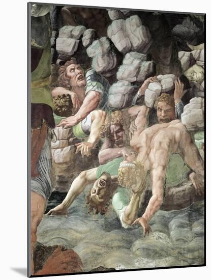 Frescoes in Chamber of Giants-Giulio Romano-Mounted Giclee Print