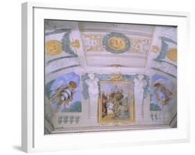 Frescoes in Gallery at Villa Chigi, Rome-Pietro da Cortona-Framed Giclee Print