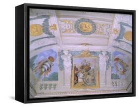 Frescoes in Gallery at Villa Chigi, Rome-Pietro da Cortona-Framed Stretched Canvas