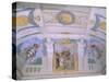 Frescoes in Gallery at Villa Chigi, Rome-Pietro da Cortona-Stretched Canvas