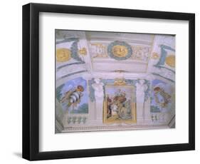 Frescoes in Gallery at Villa Chigi, Rome-Pietro da Cortona-Framed Giclee Print