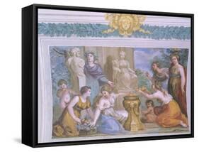 Frescoes of Gallery in Villa Chigi, Rome-Pietro da Cortona-Framed Stretched Canvas