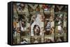 Frescoes of the Ceiling of Sistine Chapel-Michelangelo Buonarroti-Framed Stretched Canvas