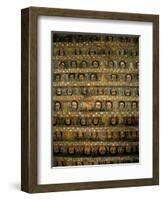 Frescoes on Ceiling of Debre Berham (Debre Birhan Selassie) Church, Gondar, Ethiopia, Africa-David Poole-Framed Photographic Print