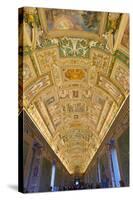 Frescoes on the Ceiling of the Gallery of the Maps, Vatican Museums, Rome, Lazio, Italy, Europe-Carlo Morucchio-Stretched Canvas