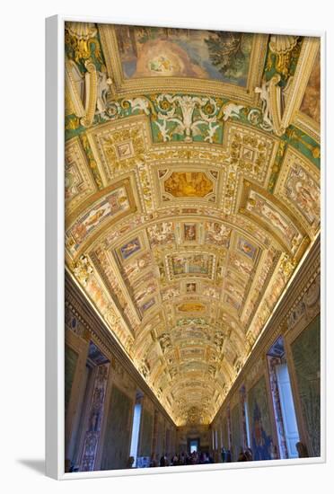 Frescoes on the Ceiling of the Gallery of the Maps, Vatican Museums, Rome, Lazio, Italy, Europe-Carlo Morucchio-Framed Photographic Print