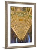 Frescoes on the Ceiling of the Gallery of the Maps, Vatican Museums, Rome, Lazio, Italy, Europe-Carlo Morucchio-Framed Photographic Print