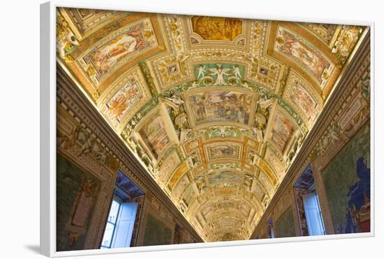 Frescoes on the Ceiling of the Gallery of the Maps, Vatican Museums, Rome, Lazio, Italy, Europe-Carlo Morucchio-Framed Photographic Print