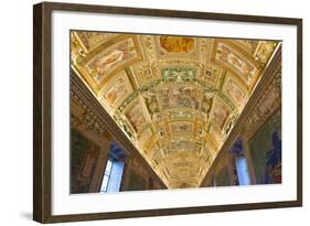 Frescoes on the Ceiling of the Gallery of the Maps, Vatican Museums, Rome, Lazio, Italy, Europe-Carlo Morucchio-Framed Photographic Print