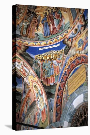 Frescoes, Rila Monastery-null-Stretched Canvas