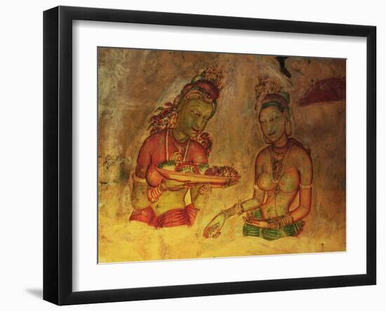 Frescoes, Sigiriya (Lion Rock), UNESCO World Heritage Site, Sri Lanka, Asia-Jochen Schlenker-Framed Photographic Print