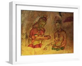 Frescoes, Sigiriya (Lion Rock), UNESCO World Heritage Site, Sri Lanka, Asia-Jochen Schlenker-Framed Photographic Print