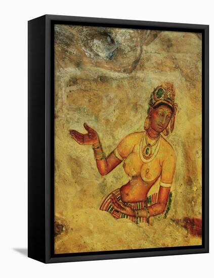 Frescoes, Sigiriya (Lion Rock), UNESCO World Heritage Site, Sri Lanka, Asia-Jochen Schlenker-Framed Stretched Canvas
