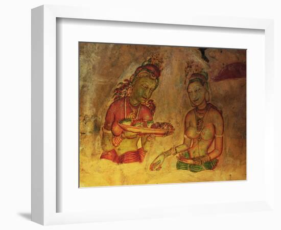 Frescoes, Sigiriya (Lion Rock), UNESCO World Heritage Site, Sri Lanka, Asia-Jochen Schlenker-Framed Photographic Print