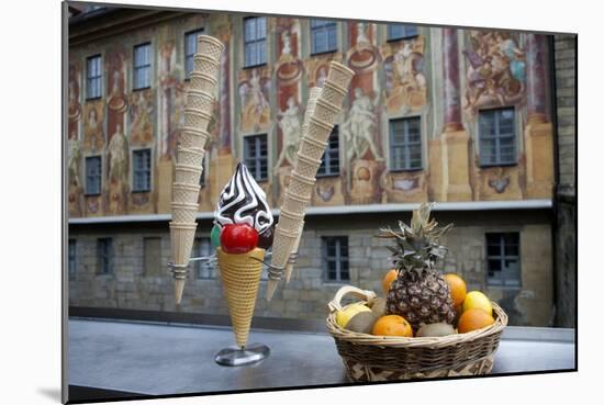 Frescos on Old Town Hall in Bamburg, Germany-Dave Bartruff-Mounted Photographic Print