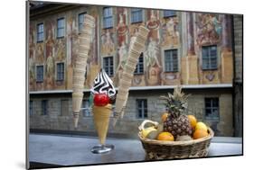 Frescos on Old Town Hall in Bamburg, Germany-Dave Bartruff-Mounted Photographic Print