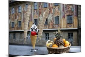 Frescos on Old Town Hall in Bamburg, Germany-Dave Bartruff-Mounted Photographic Print