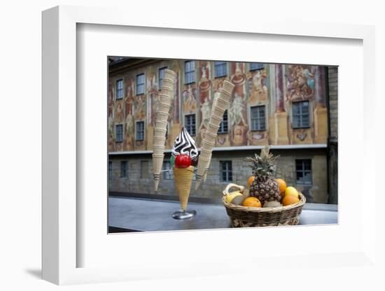 Frescos on Old Town Hall in Bamburg, Germany-Dave Bartruff-Framed Photographic Print