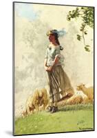 Fresh Air with Sheep-Winslow Homer-Mounted Giclee Print