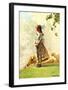 Fresh Air with Sheep-Winslow Homer-Framed Giclee Print