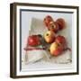 Fresh Apples on Linen Cloth with Peeler-Michael Paul-Framed Premium Photographic Print