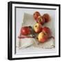 Fresh Apples on Linen Cloth with Peeler-Michael Paul-Framed Photographic Print