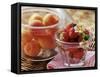 Fresh Apricots and Strawberries in Glass Jars-Eising Studio - Food Photo and Video-Framed Stretched Canvas