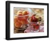 Fresh Apricots and Strawberries in Glass Jars-Eising Studio - Food Photo and Video-Framed Photographic Print