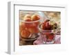 Fresh Apricots and Strawberries in Glass Jars-Eising Studio - Food Photo and Video-Framed Photographic Print