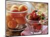 Fresh Apricots and Strawberries in Glass Jars-Eising Studio - Food Photo and Video-Mounted Photographic Print