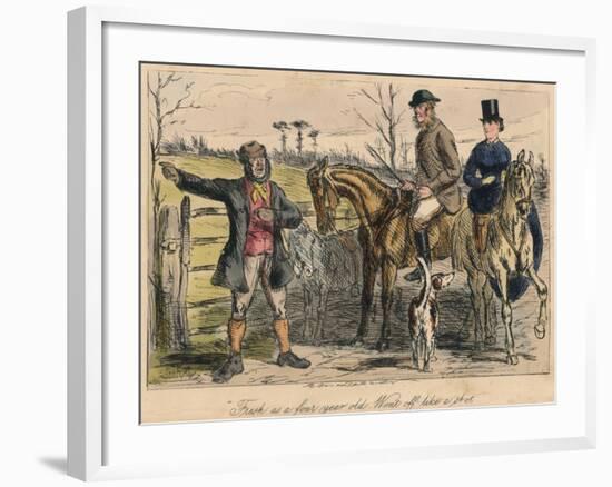 Fresh as a Four Year Old. Went Off Like a Shot, 1865-John Leech-Framed Giclee Print