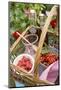 Fresh Berries and Bottles of Juice in a Basket-Eising Studio - Food Photo and Video-Mounted Photographic Print