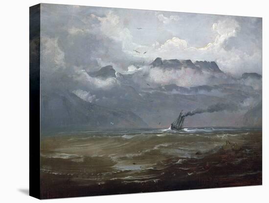 Fresh breeze in Bind Valley, 1848-Peder Balke-Stretched Canvas