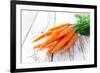 Fresh Carrots on Wooden Background-Kesu01-Framed Photographic Print